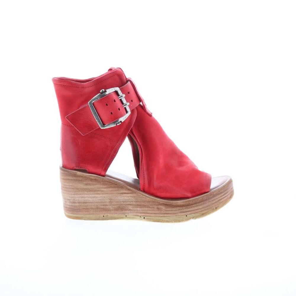 AS98 Naya Red Wedge Sandals